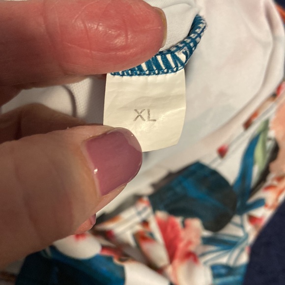 Flirty off the shoulder ruffled full piece bathing suit. - Picture 4 of 4